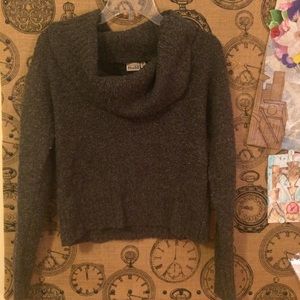 Grey cowl neck sweater